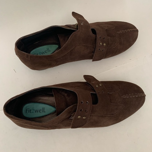 Fitzwell brown suede shoe size 8.5M - Picture 3 of 12